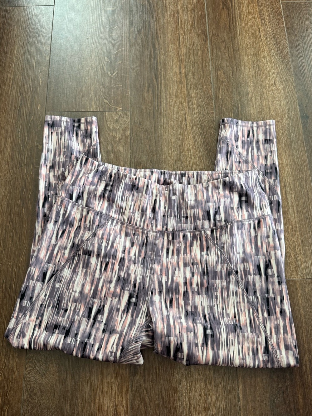 IntaSport Pink, Gray & Black Patterned Leggings
